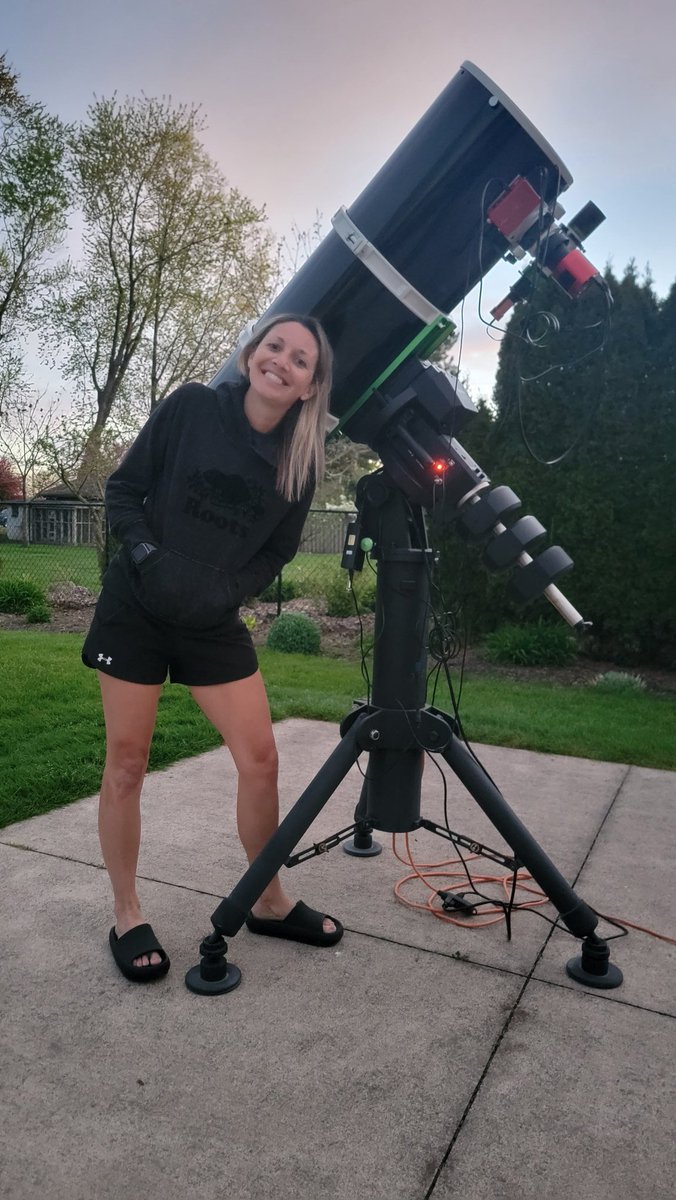 This telescope is HUGE! (Ashley for scale)