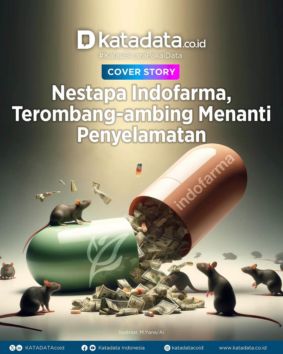 Karyawan Indofarma tengah gundah gulana. Bagaimana tidak, selama beberapa bulan terakhir pembayaran gaji mereka tersendat.

Bagaimana kronologi masalah Indofarma?

Sebuah utas.

#CoverStory katadata.co.id/indepth/telaah… #CoverStoryKatadata #Indofarma