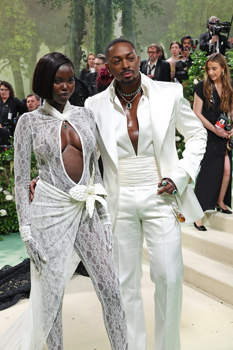 Adut Akech and LaQuan Smith shine bright in white at this year's #MetGala