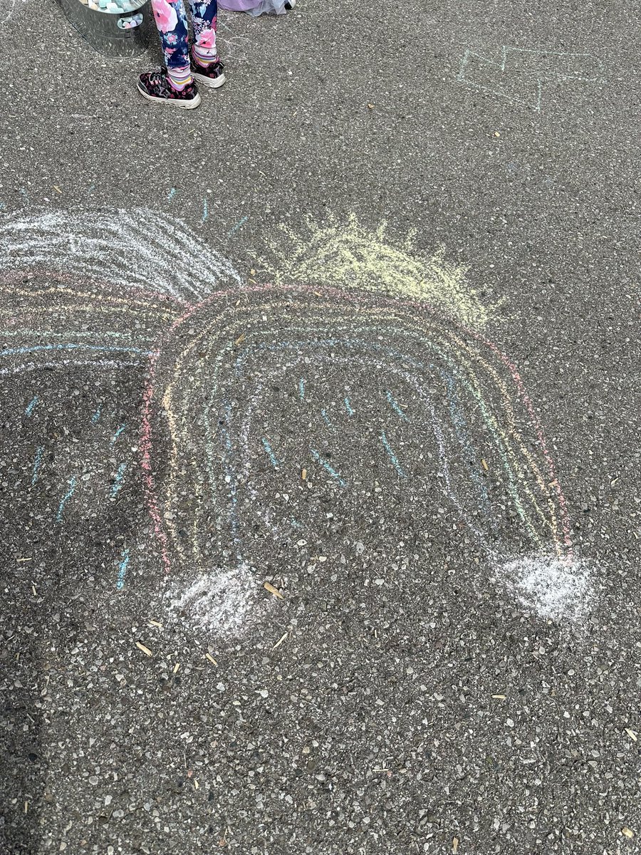 Perfect weather for chalk drawings!