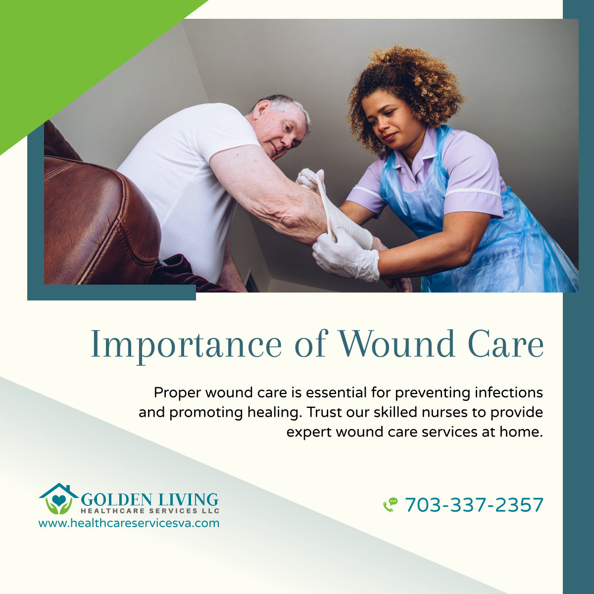 Ensure proper healing and prevent complications with our specialized wound care services. Contact us at 703-337-2357 for professional wound care.

#LortonVA #HomeHealthcare #WoundCare