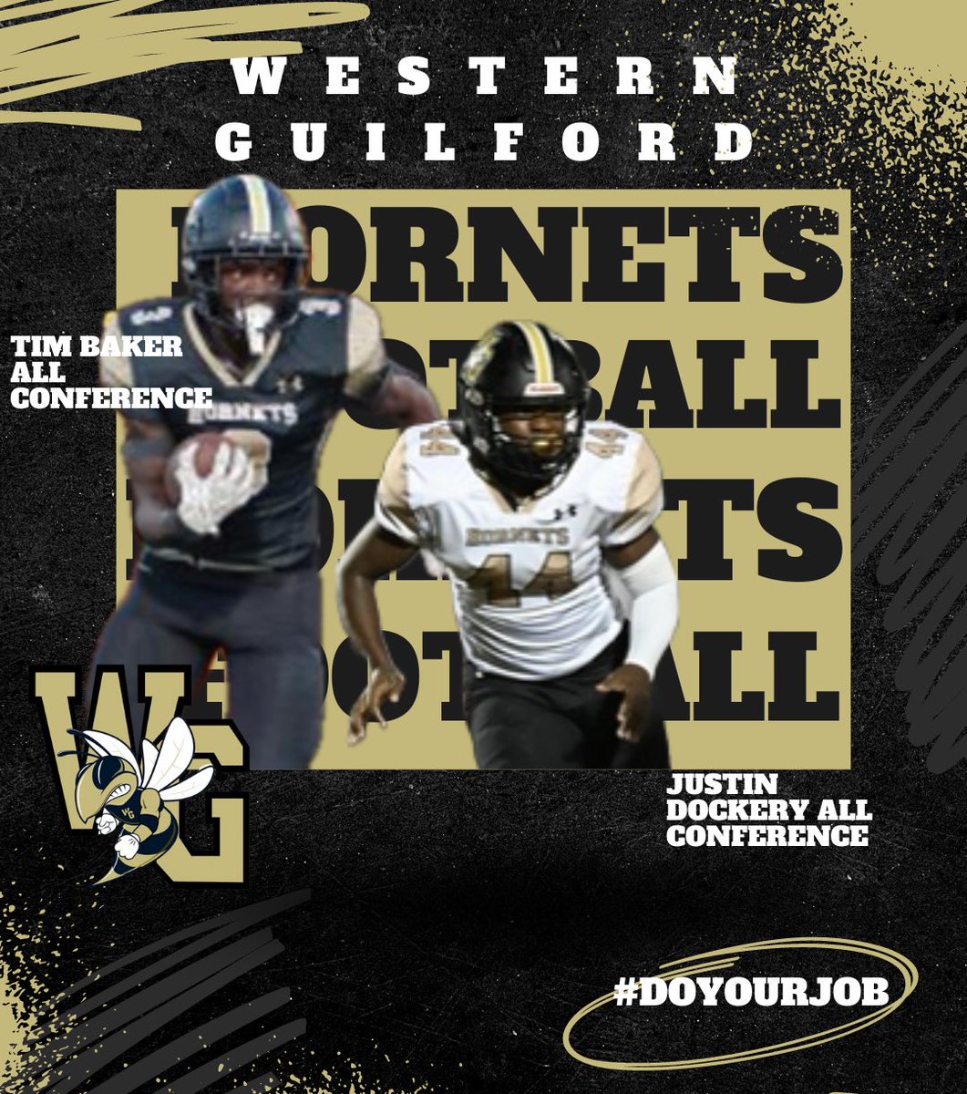 All Conference studs led the way for the Western Guildford. Timothy Baker accounted for 879 yards 8 total TDs as a sophomore. Justin Dockery had 100 tackles with 18 TFL. Both are poised for big junior seasons. Looking forward to following. #GoHornets #DoYourJob @WesternGuilfor2