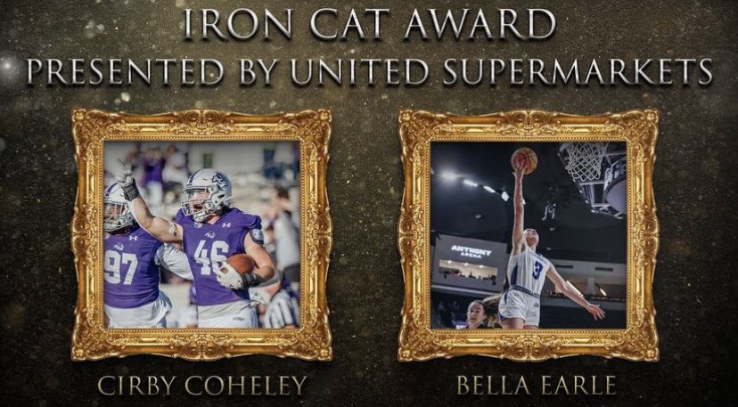 Congratulations to Cirby Coheley and Bella Earle for earning the Iron Cat Award presented by United Supermarkets! #GoWildcats