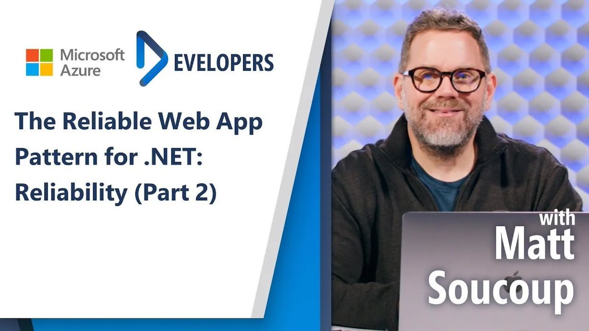 Explore the reliability pillar of the Reliable Web App pattern. Learn make your apps resilient, look at some common communication failures that can occur in a cloud-based environment, and see how you can design your code to account for those failures. 🎥 msft.it/6014Y3rvC
