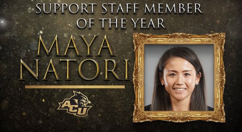 Congratulations to Maya Notori for earning the Support Staff Member of the Year Award! #GoWildcats