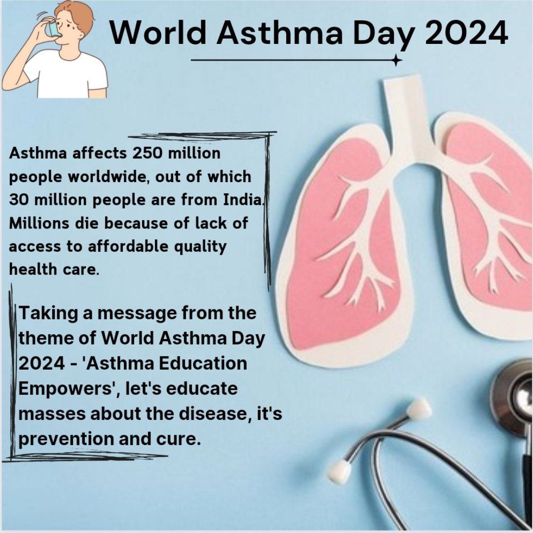 #WorldAsthmaDay
#WorldAsthmaDay2024
  Saint MSG 
Asthma is one of the most common chronic diseases, affecting over 260 million people and responsible for over 450,000 deaths worldwide each year. #WorldAsthmaDay is held in every May month to raise awareness of asthma globally. Sev