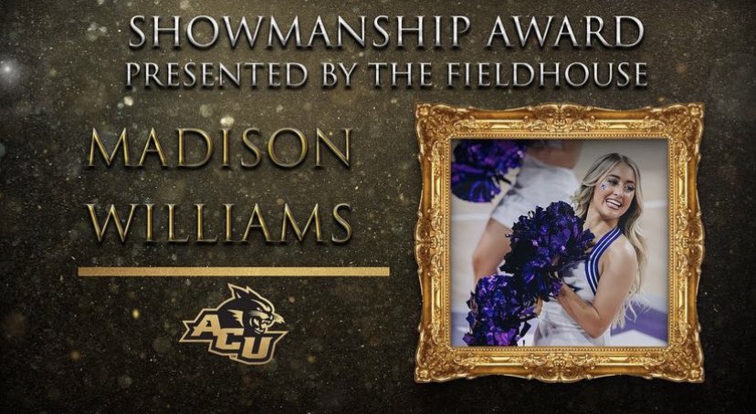 Congratulations to Madison Williams for earning the Showmanship Award presented by The Fieldhouse! #GoWildcats
