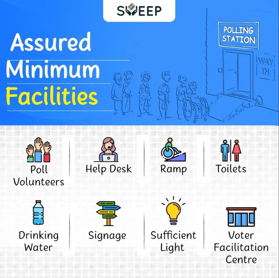 Voting made accessible and a pleasant experience. The assured minimum facilities at every polling station aim to enrich the polling experience for all voters. #DNHElection2024 #IVote4Sure #GoVote #LokSabha2024 #ChunavKaParv #DeshkaGarv @CollectorDnh @SMC_SIL @DP_DNH