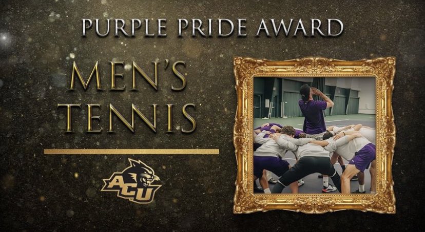 Congratulations to the Men's Tennis team for earning the Purple Pride Award! #GoWildcats