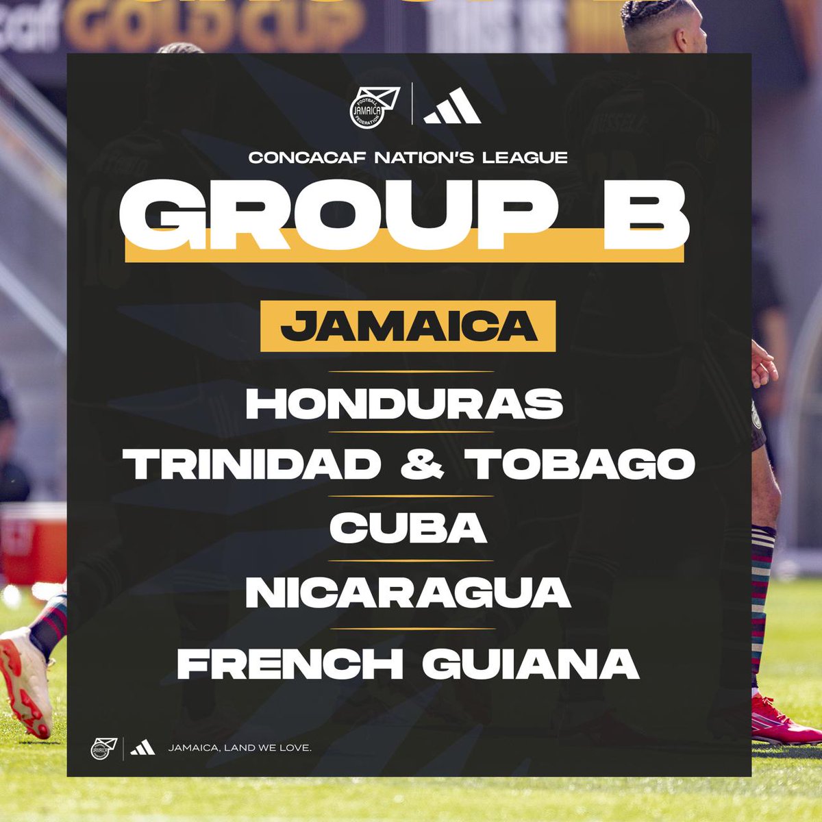 Here is our group for the 2024/2025 edition of the CONCACAF Nations League. The tournament kicks off in September 2024 🇯🇲⚽️❤ #ReggaeBoyz #JamaicaLandWeLove #Jamaica2026