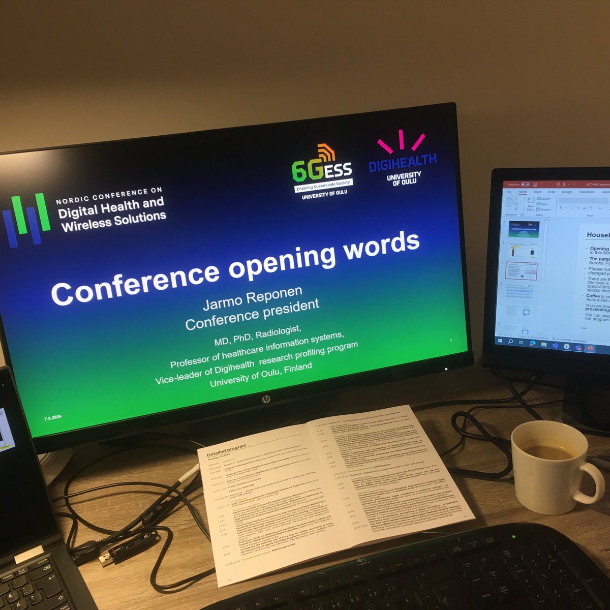Jarmo Reponen (@reponenjarmo) on Twitter photo Rehearsing conference opening words… Today it starts with more than 250 participants! #nordic-digihealth in #Oulu <a href="/UniOulu/">University of Oulu</a> <a href="/HST_OY/">Health Sciences and Technology - Oulu</a> <a href="/6Gflagship/">6G Flagship</a> see Nordic-digihealth.com Rehearsing conference opening words… Today it starts with more than 250 participants! #nordic-digihealth in #Oulu <a href="/UniOulu/">University of Oulu</a> <a href="/HST_OY/">Health Sciences and Technology - Oulu</a> <a href="/6Gflagship/">6G Flagship</a> see Nordic-digihealth.com