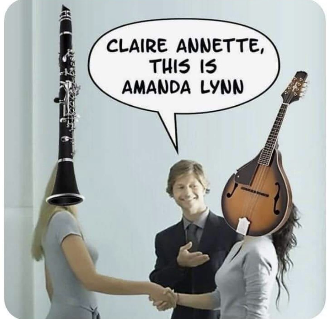 #jokeoftheday Isn’t it time for a lame #musical #pun ? #music #clarinet #mandolin #woodwinds