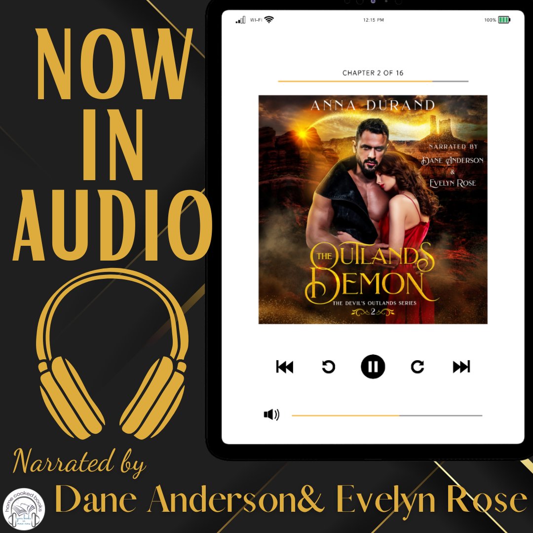 🎧New audiobook alert 🎧
📚THE OUTLANDS DEMON by Anna Durand
🎤Narrated by Dane Anderson & Evelyn Rose

Listen now:
▶️ books2read.com/the-outlands-d…

#HomeCookedBooks #Audiobook #HumanVoices