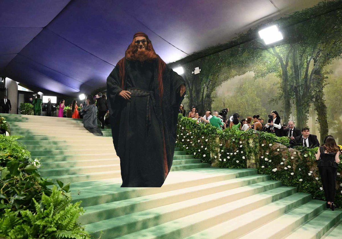 Our very own Bildad the Shuhite at the Met Gala this evening. #GoodOmens