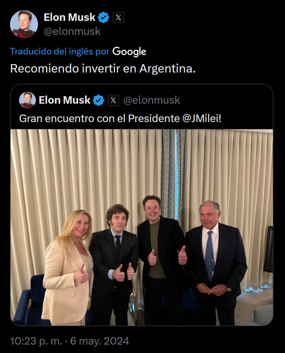 'Elon': Por el encuentro de Elon Musk con Javier Milei