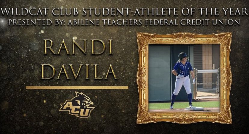 Congratulations to Levi Chambers and Randi Davila for earning the Wildcat Club Student-Athlete of the Year Award presented by Abilene Teacher Federal Credit Union! #GoWildcats