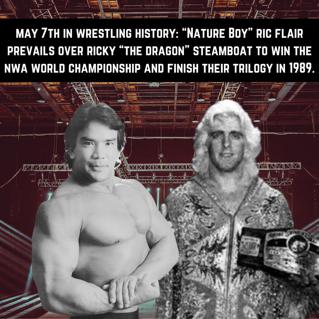 May 7th in Wrestling History: Ric Flair Beats Ricky Steamboat in final match of 1989 trilogy.

thesuperkick.com/2024/05/may-7t…

#WWE #Wrestling #NWA #WCW #ClassicWrestling #WrestlingHistory