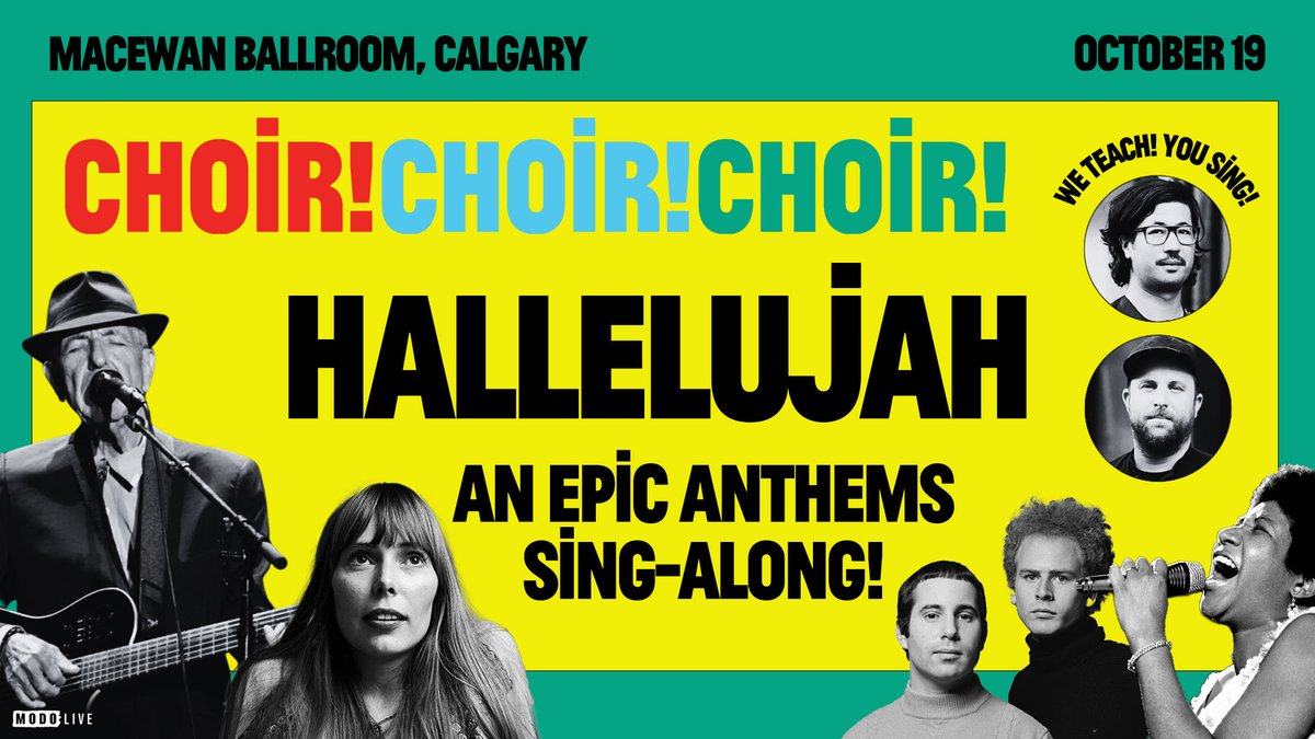 *JUST ANNOUNCED* @choirchoirchoir live at MacEwan Ballroom on Oct. 19th! Tickets on sale May 10th at 10a.m.  #Calgary #yyc #yycmusic #yycevents #yycconcerts #machall #macewanhall