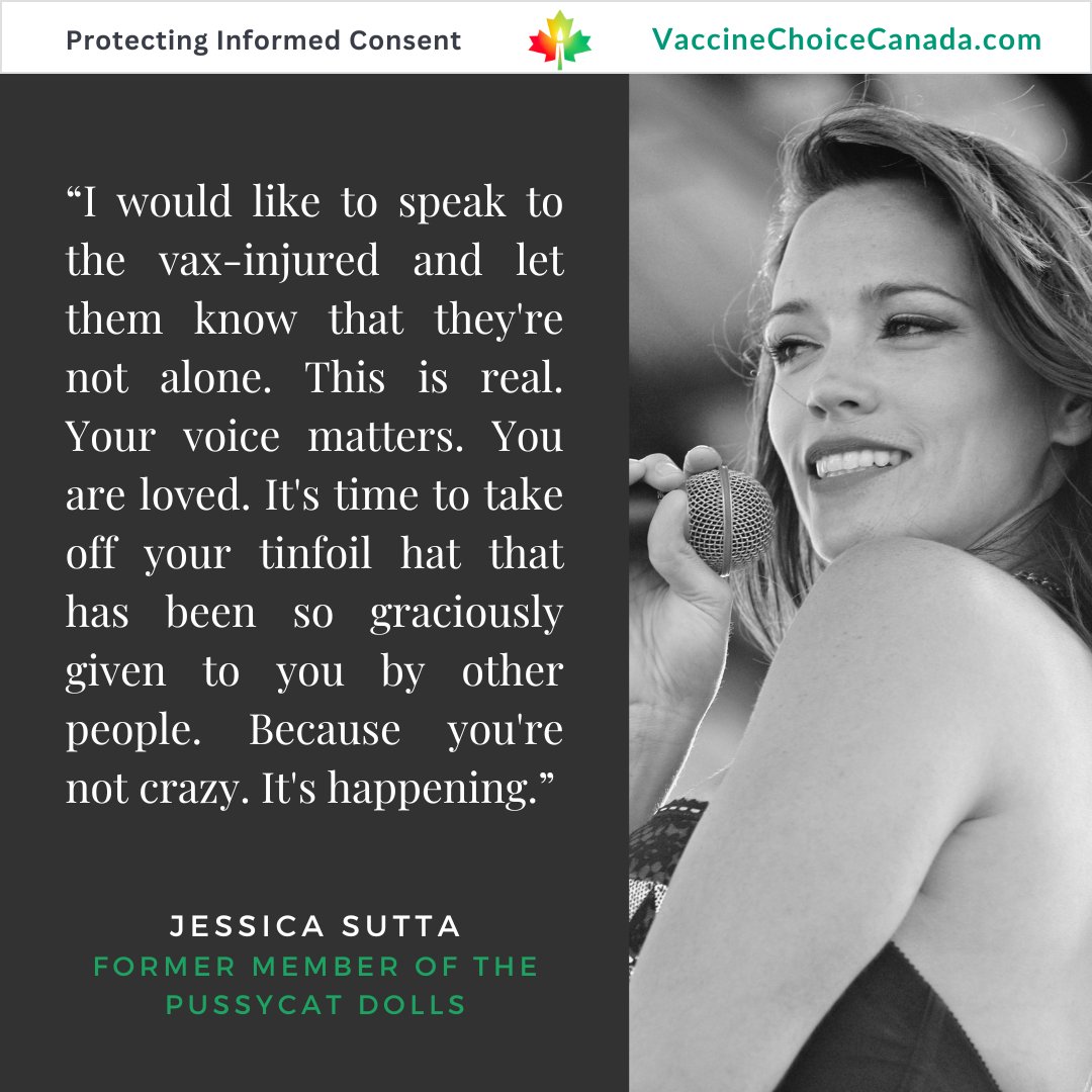 Jessica Sutta, Former Pussycat Dolls Member: ‘I Was Severely Injured’ by the Shot youtube.com/watch?v=5_Mq7T…
#COVID19 #VaccineInjury