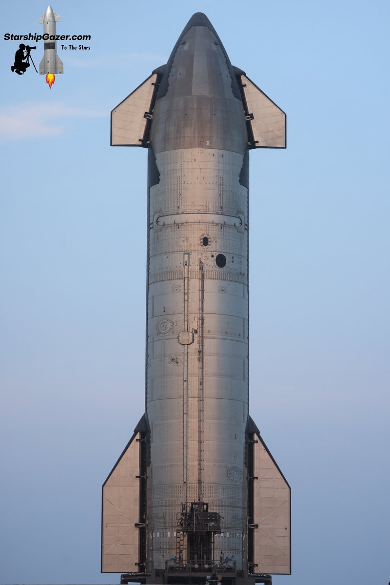 Starship 30 this evening with flaps open ready for static fire testing tomorrow. 5/6/24