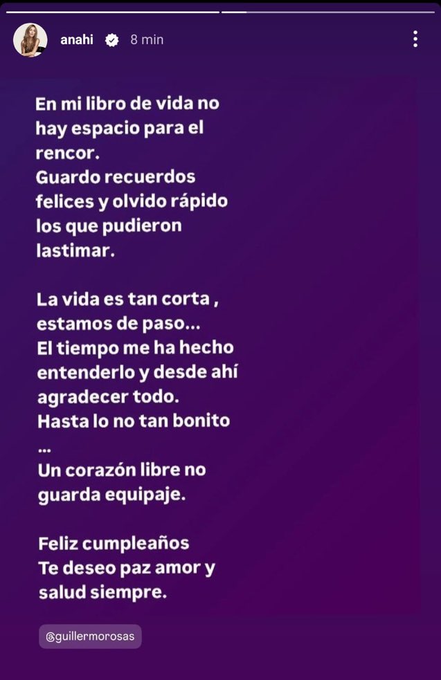 rbdmaniaco on X: "Anahi deseja feliz aniversário para Guillermo Rosas e diz que no livro da sua vida não há espaço para o rancor. https://t.co/P7tY6sBUqI" / X