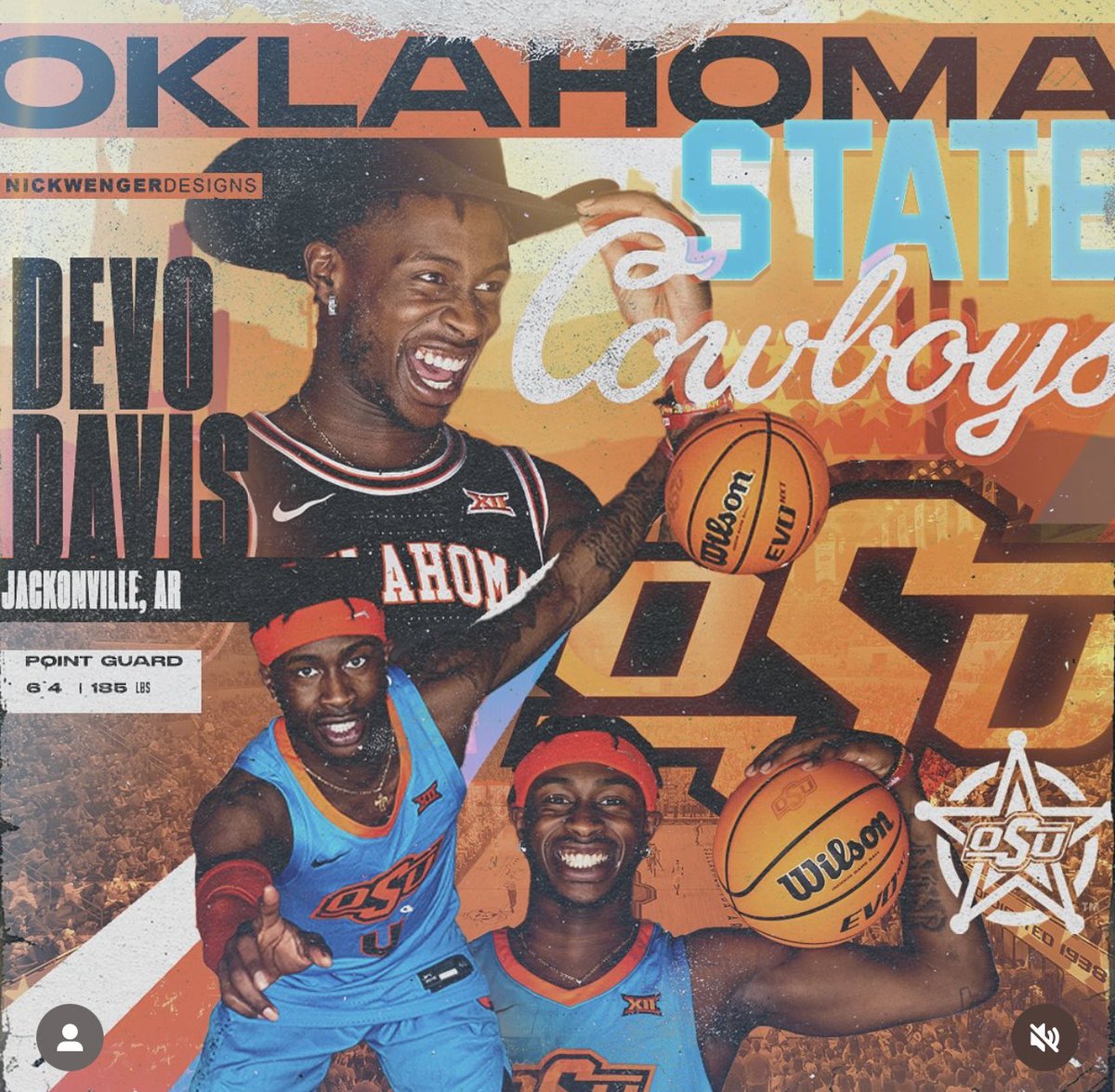 Congrats 🍾 Devo Davis on closing deal with Oklahoma state 🙏🏾🙌🏽
