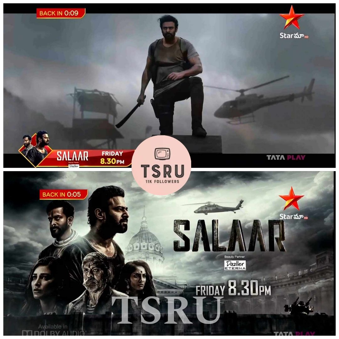 Blockbuster Movie: 2nd Telecast: #SalaarCeaseFire This Friday 8:30pm on #StarMaa #SalaarOnStarMaa #prabhas #prithivirajsukumaran #sruthihassan #jagapathiBabu #Salaar