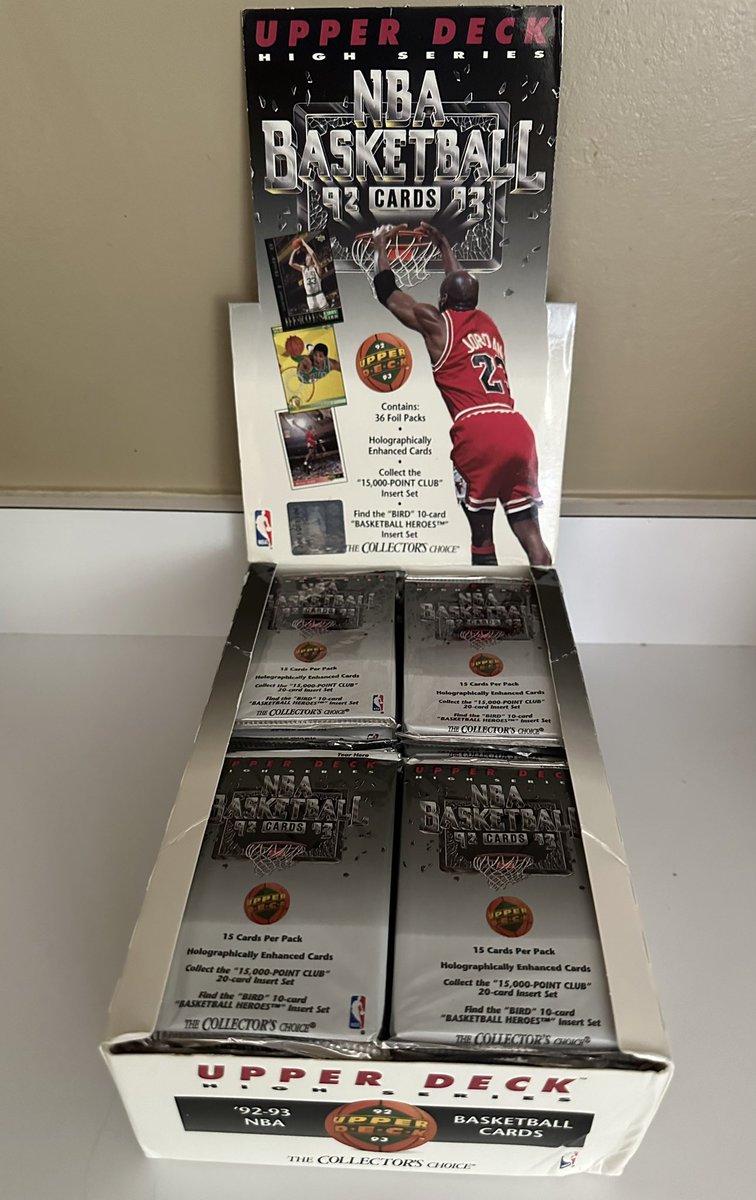 1992 Upper Deck High Series. Another one added to the collection! Had to save up for this one! Stay tuned for the hits. #junkwax #basketballcards #basketballcard #cards #card #junkwaxera #junkwaxcollection #upperdeck #upperdeckbasketball #90s #waxbox #thehobby #hobby