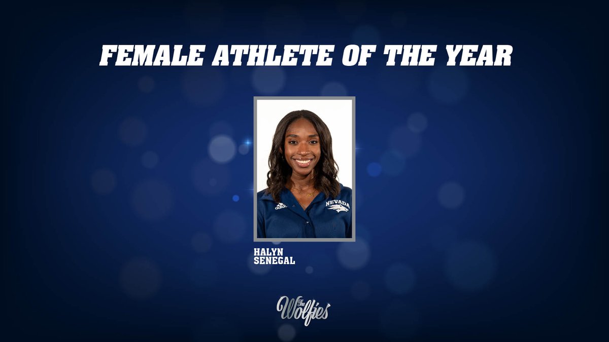 Voting was tight here. The Female and Male Athlete of the Year winners! 🤩 Halyn Senegal 📷 @jarodlucash Recognized for their contributions to Nevada Athletics, their teams and the Reno community. #Wolfies2024