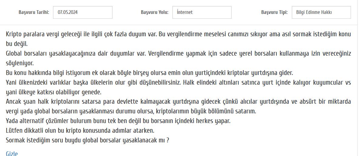 SPK ya gönderdiğim mesaj bilgi edinme hakkı mı kullandım. Şikayet, öneri ve görüşlerinizi sizde yazabilirsiniz. Sorduğum soru global borsalar yasaklanıcak mı ?