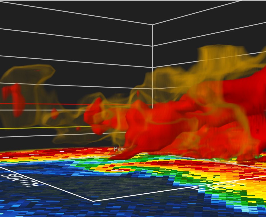 Here is the cross-section and volumetric scan of the Barnsdall, OK tornado. Debris lofted upwards of 20,000-25,000ft. Very powerful tornado. #OKwx