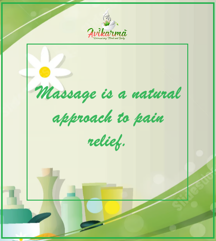 A massage is a natural approach to pain relief. #herbalmassage #painrelief #fitness #health #avikarma #skinglow