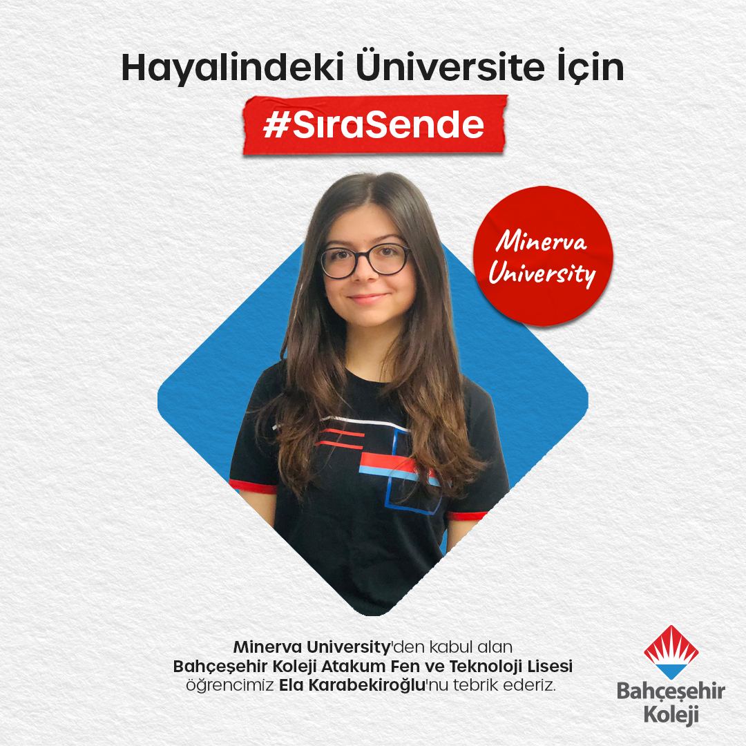 Hayalindeki Üniversite İçin #SıraSende

👏🏼🎉 Dünyanın en prestijli üniversitelerinden kabul alan Atakum Fen ve Teknoloji Lisesi öğrencilerimiz; Zeynep Naz Terzi, Efsa Atar, Elifnaz Sönmez Güneş ve Ela Karabekiroğlu’nu tebrik ederiz.

#bahçeşehirkoleji