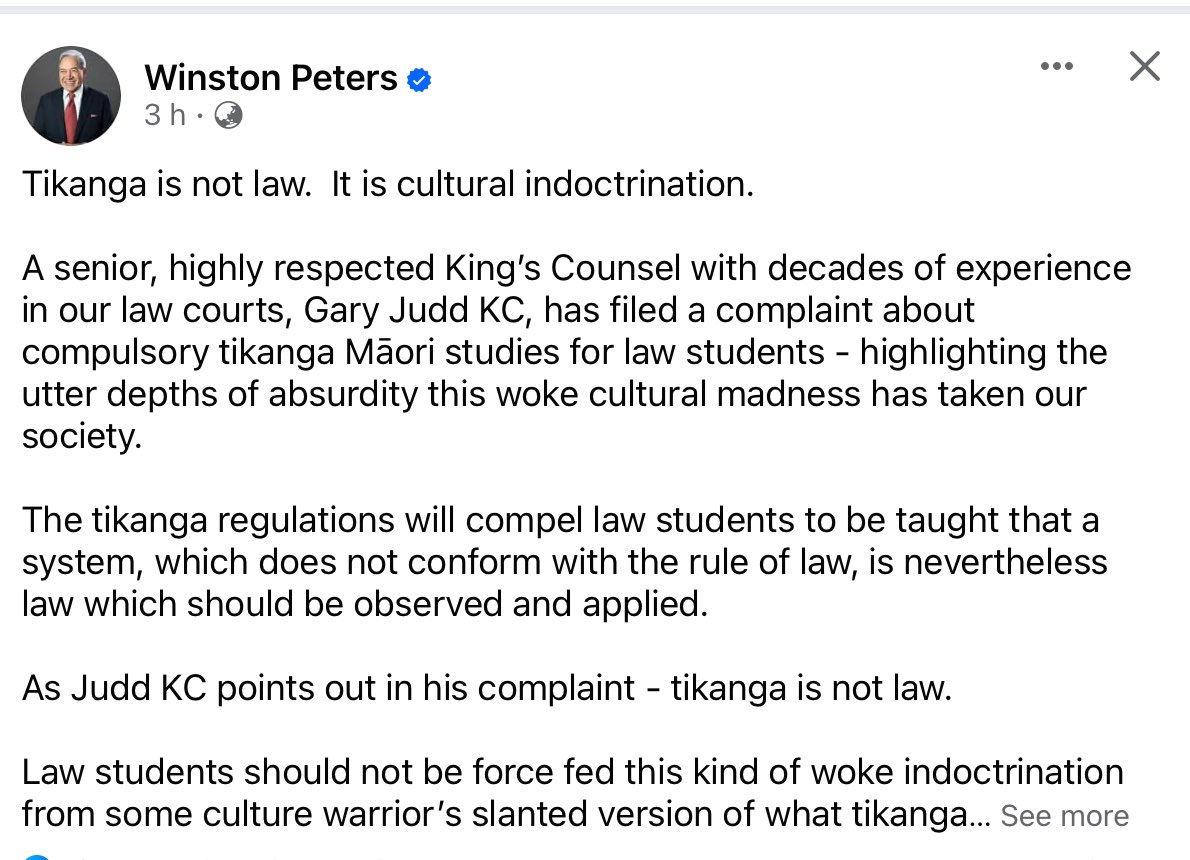 Neither a Scholar of Law nor Tikanga. Just keep to defamation, that should do it for now Old Dobbin. #WhakaputaMohio Know All but Knows nothing all.