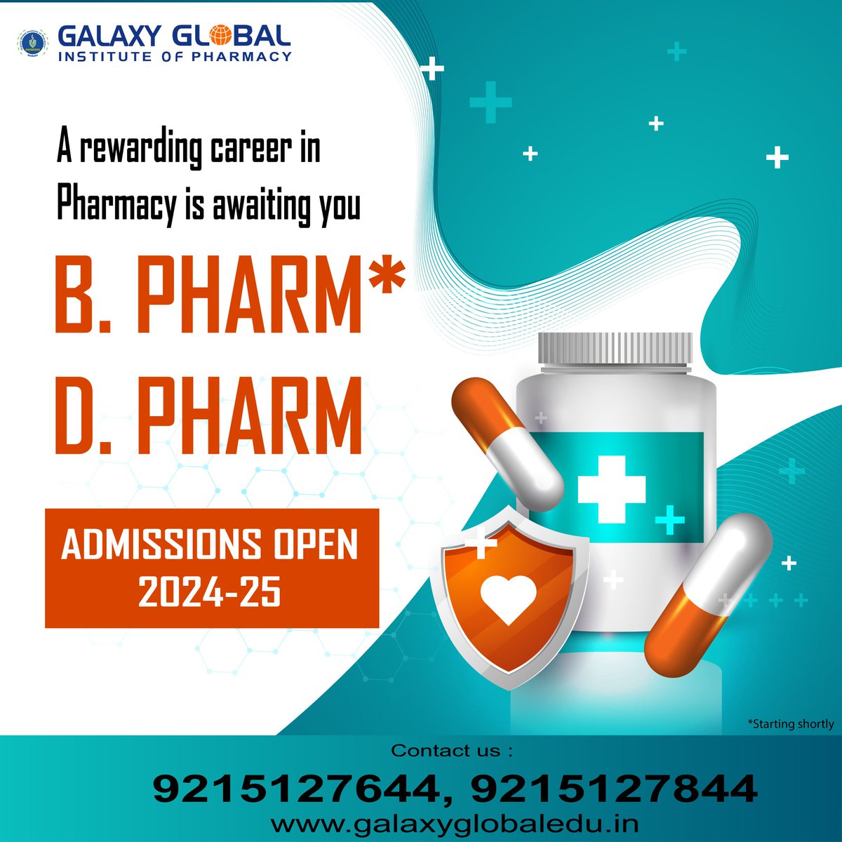 A pharmacy is essential in medicine because it involves preparing, dispensing, and properly using the medicine for therapeutic purposes. 
Admission opens for session 2024-25 @ Galaxy Global Group of Institutions, Ambala 
#gggi #admissionOpen2024 #dpharmacy #bpharmacy #pharmacy