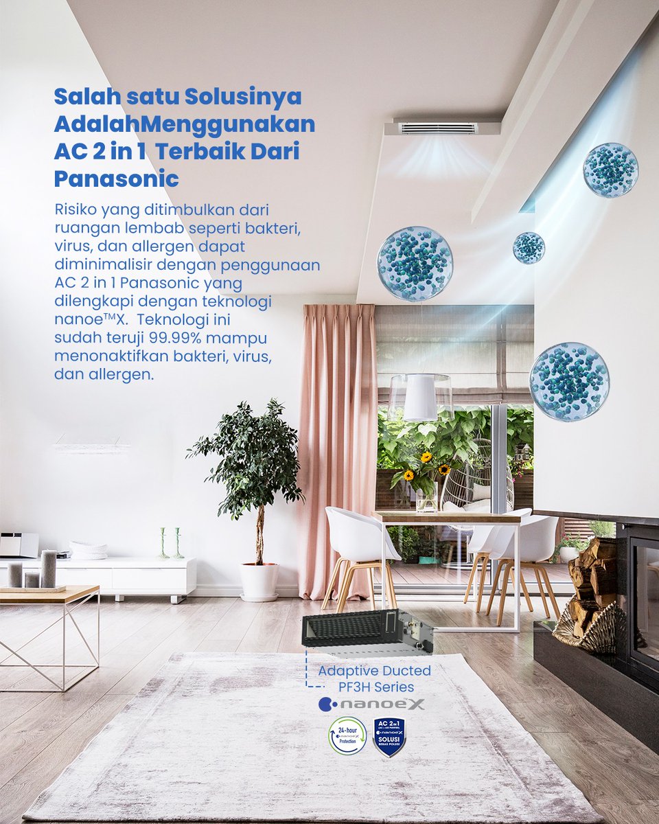 IDPanasonic's tweet photo. Memiliki ruangan yang sehat sangat penting agar kita dapat beristirahat dengan nyaman di dalamnya. Salah satu faktor yang penting adalah mengetahui tingkat kelembaban ruangan. 

#ruanganlembap #CommercialAC #ACCommercial #ACPanasonic #QualityAirForLife #LiveYourBest #ACPackage https://t.co/DlNHsqd1dS