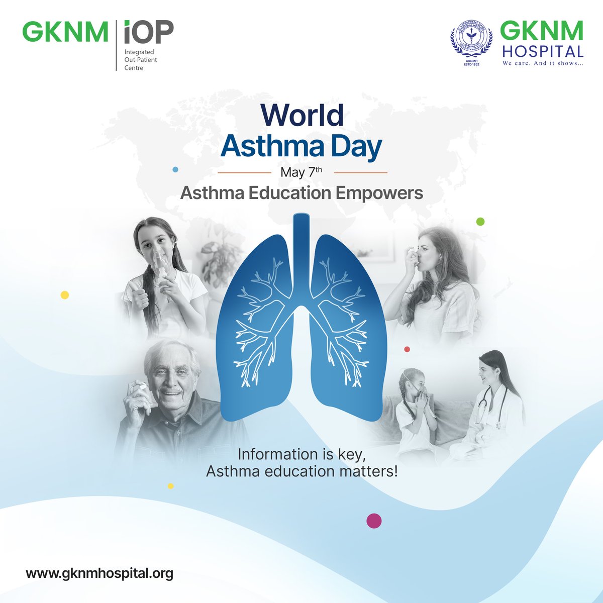 It is vital to empower and educate asthma patients and their families to understand and adhere to effective treatments, use asthma medications correctly, and seek your doctors help if any difficult circumstances arise #WorldAsthmaDay #AsthmaDay #GKNM #GKNMH #GKNMIOP #GKNMHospital