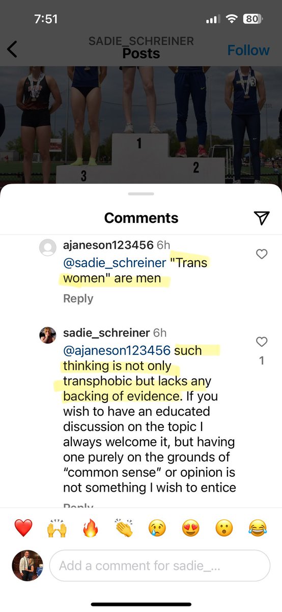 This is the problem… transwomen believe that taking hormones makes them women and negates all biological advantages. 

This is the fault of every doctor who is not willing to say that men are stronger than women and that biology is biology. MEN ARE NOT WOMEN. #SaveWomensSports