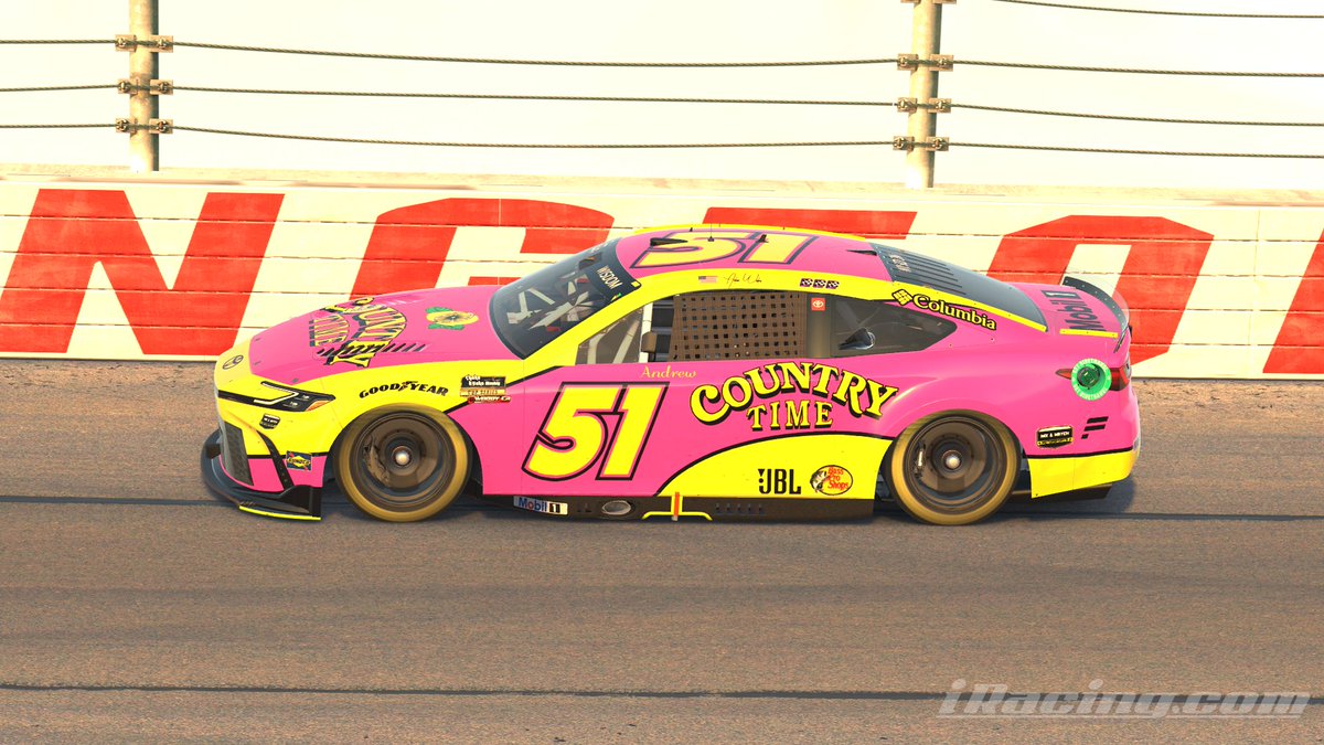 Super happy to finally win a crown jewel track. Darlington has eluded me for quite a while but I felt like I managed the race well and had speed when needed on both the short and long run. My paint wasn't loading properly but it was a throwback to Neil Bonnett's Country Time car