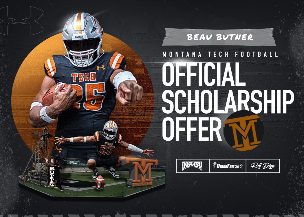 Thank you to @CoachTravisDean and @CoachKyleSamson for the Scholarship Offer to @MonTechFootball
#RollDiggs