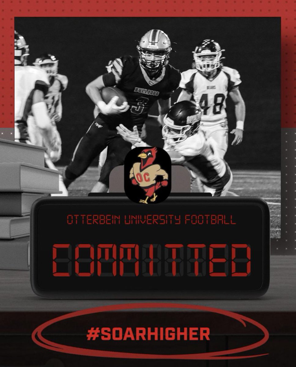 Excited to continue my academic and athletic career at Otterbein University. I would like to thank my coaches and family for everything and getting me here. Can’t wait get started. Go Cardinals! @Coach_Cicione @stowfootball @Ott_Football