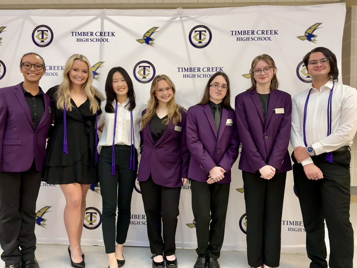 Several of our Falcon Theatre students have been selected to serve as TCHS Purple Jackets. We couldn’t be prouder of you all. Congrats to the incoming Purple Jackets and Job Well Done to our outgoing Purple Jackets.
#TCOD #TheCreekIsRising