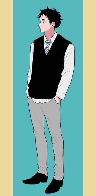 「sweater vest」 illustration images(Latest｜RT&Fav:50)