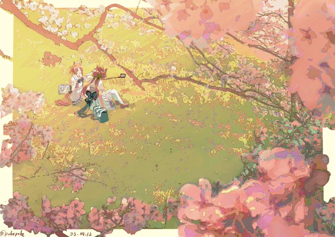 「桜 プリーツスカート」のTwitter画像/イラスト(新着)
