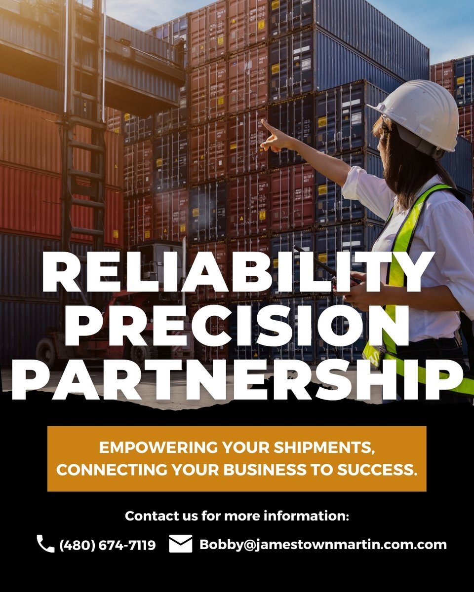We’re not just a logistics company; we’re the empowering force behind your shipments, the silent engine driving your business towards its goals 🚛💨

#ReliabilityReimagined #PrecisionLogistics #PartnersInSuccess #JamestownEmpowerment #BusinessConnected