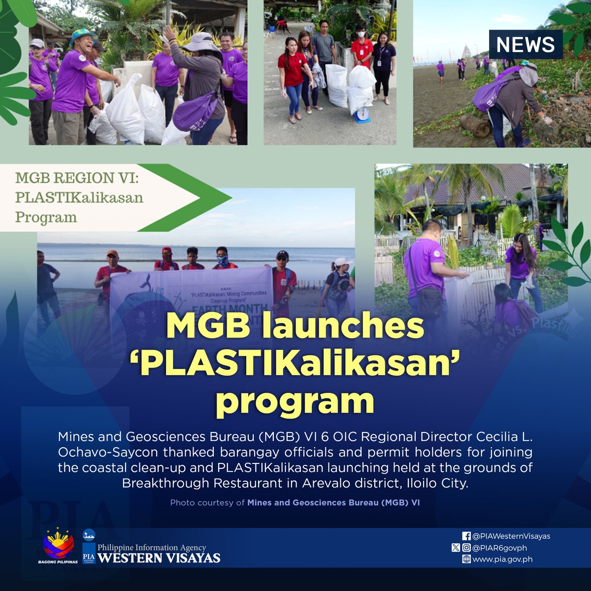 The Mines and Geosciences Bureau (MGB) VI organized and launched a long-term clean-up activity for the mining industry in the region during this year’s Earth Day celebration on April 22.

Full story: pia.gov.ph/news/2024/05/0…

#PIAWesternVisayas
#BagongPilipinas