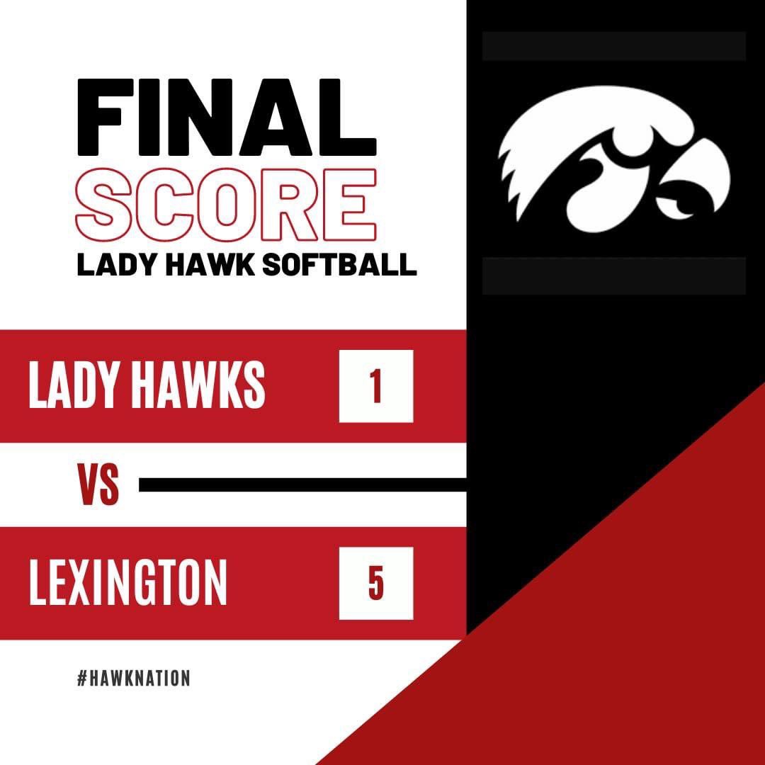 Even though South Side Lady Hawks collected six hits to Lexington Varsity Softball's five, they still fell 5-1 on Monday. Your Lady Hawks are back in Lexington tomorrow to face North Side High School at 5:00 pm.