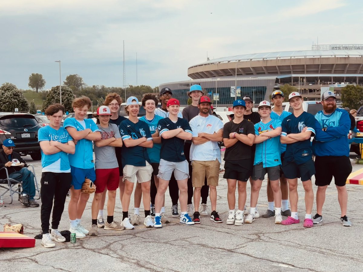 C team having last week tailgate at the royals game. It’s nice to be part of a community and district that you can be yourself. Love these kids and parents. Except Wyatt’s pink shoes and bad hair day this was a good photo <a href="/cdtrojans/">Park Hill Trojans Baseball</a>