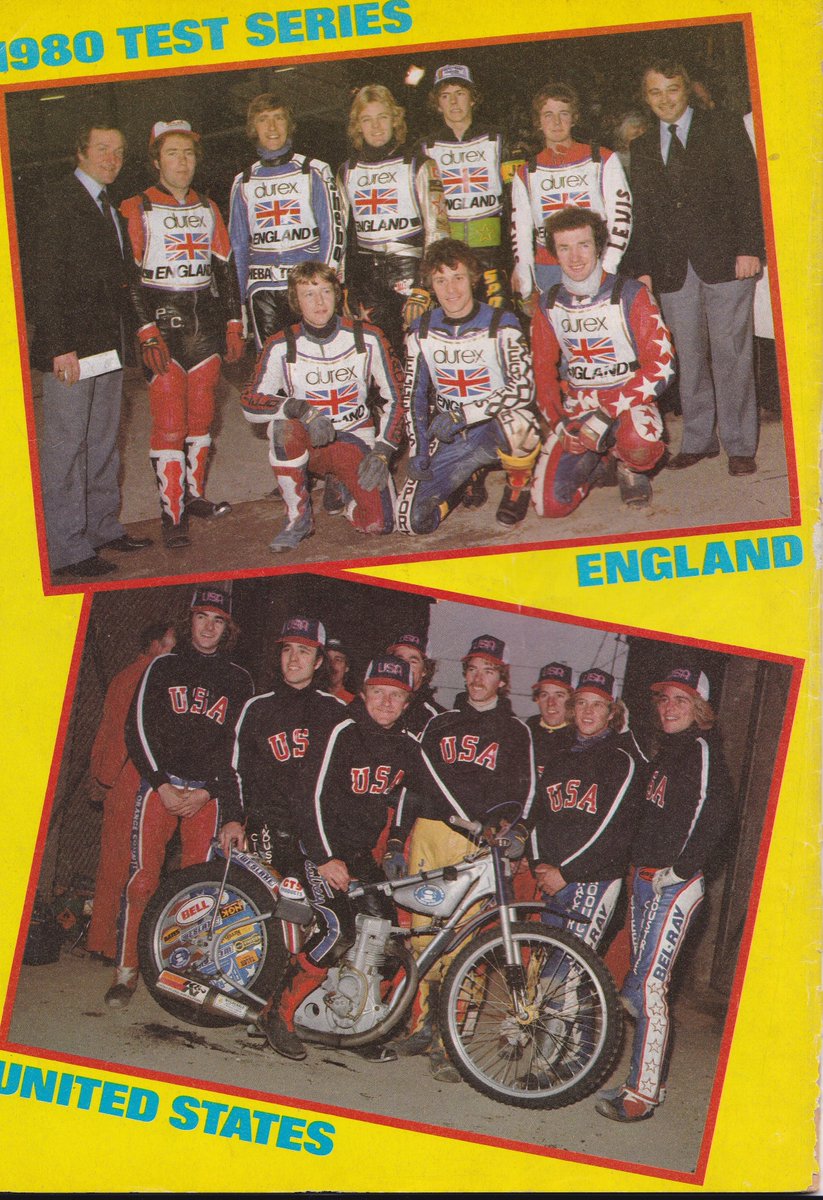 England v USA in 1980, what a Test Series this was, it had everything. Great racing, controversy, Team riding @ it's best & all played out in front of huge crowds. I Count myself very lucky to have seen a couple of these sensational meetings.