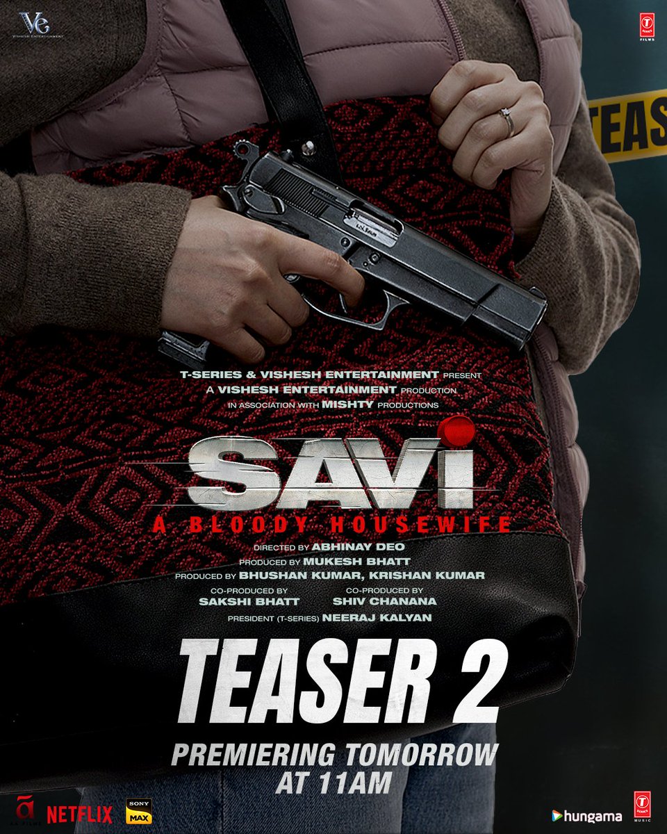 After a fantastic #SaviTeaser now waiting for #SaviTeaser2.

Will be out today at 11AM.

Features #DivyaKhossla, #AnilKapoor and #HarshvardhanRane.

Looks like a interesting one and should be in watchlist.

31st May 2024 release in cinemas.